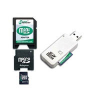 Micro memory MMMICROSDHC4/4GB-2ADAPT-READER